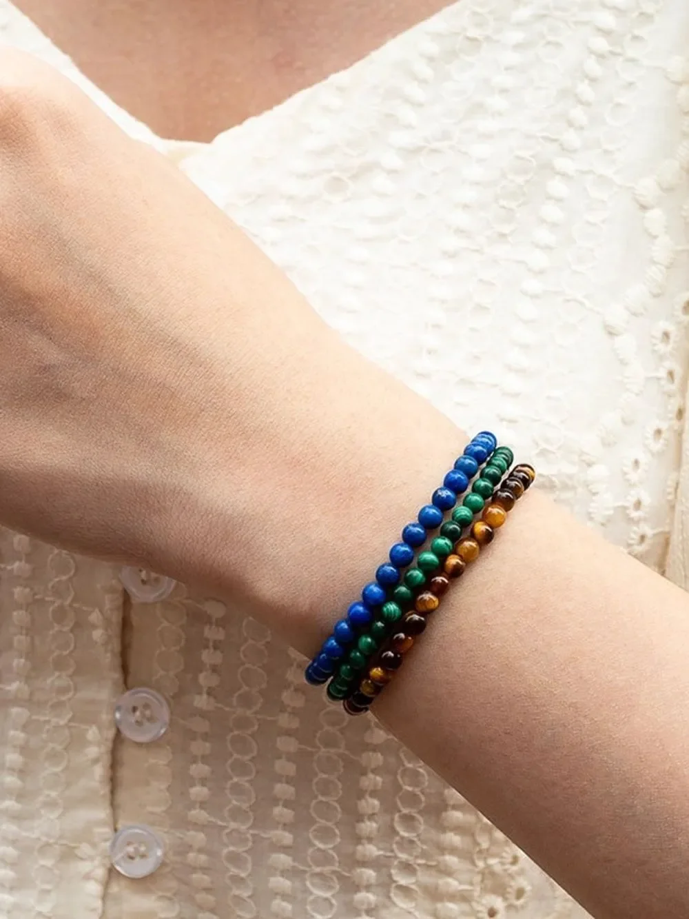 Green Beaded Bracelet #2731